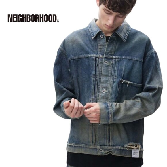 NWT - NEIGHBORHOOD SAVAGE DENIM TYPE-1 JACKET 242xbnh-jkm01 Size XL - Picture 16 of 16